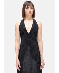 TWENTYFOURHAITCH Vestito donna strass Nero