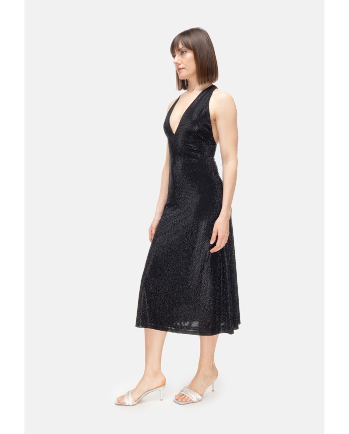 TWENTYFOURHAITCH Vestito donna strass Nero