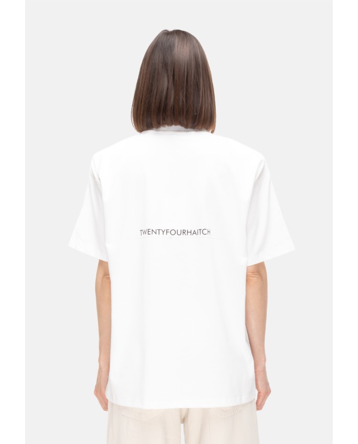 TWENTYFOURHAITCH T-shirt donna bianca