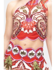 FARM RIO Top donna monospalla Rosso