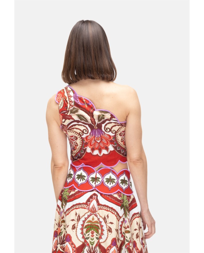 FARM RIO Top donna monospalla Rosso