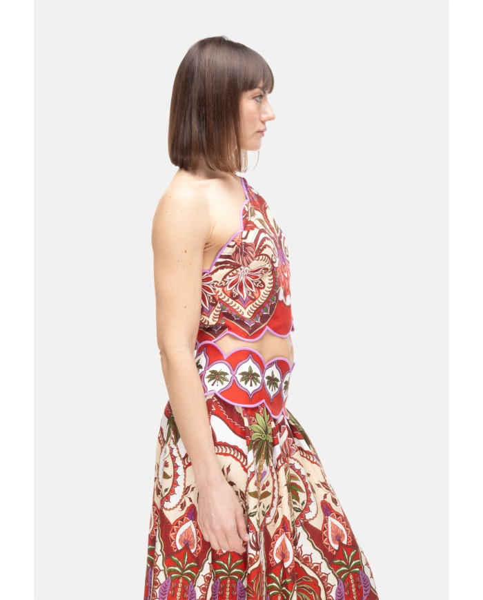 FARM RIO Top donna monospalla Rosso