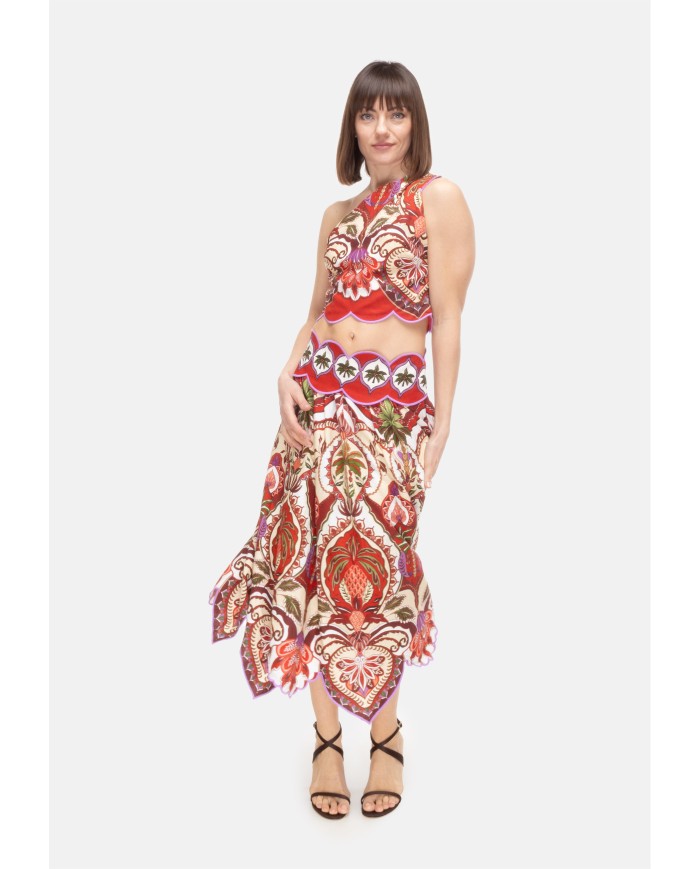 FARM RIO Top donna monospalla Rosso