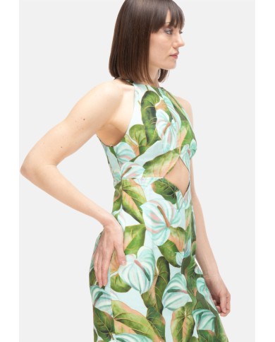 FARM RIO Abito midi donna stampa floreale Verde