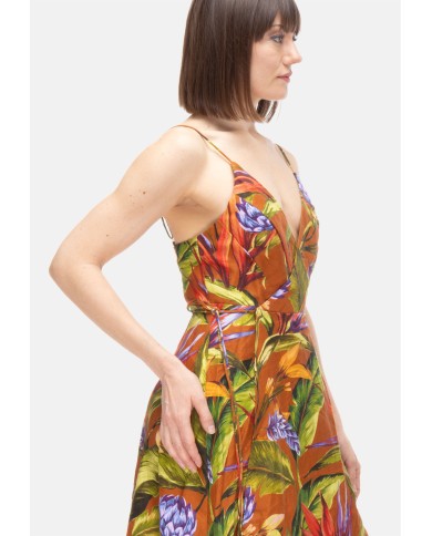 FARM RIO Abito lungo donna Marrone