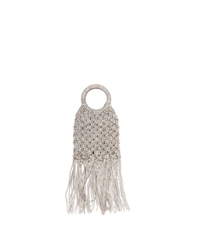 TWENTYFOURHAITCH Borsa donna Maronti con cristalli Argento