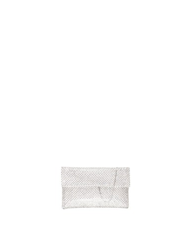 TWENTYFOURHAITCH Clutch Morna con cristalli Argento