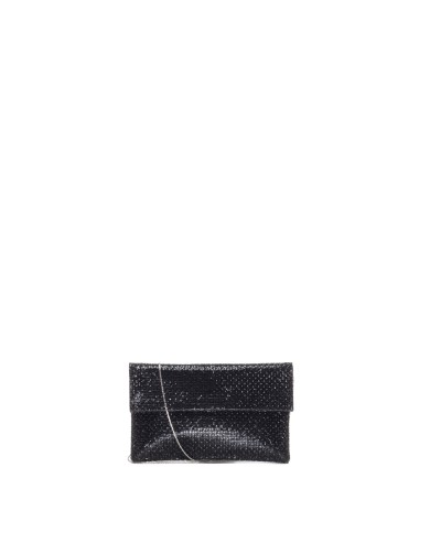 TWENTYFOURHAITCH Clutch Morna con cristalli Nera