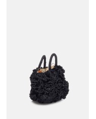 IBELIV Borsa donna rafia CORAL Black               