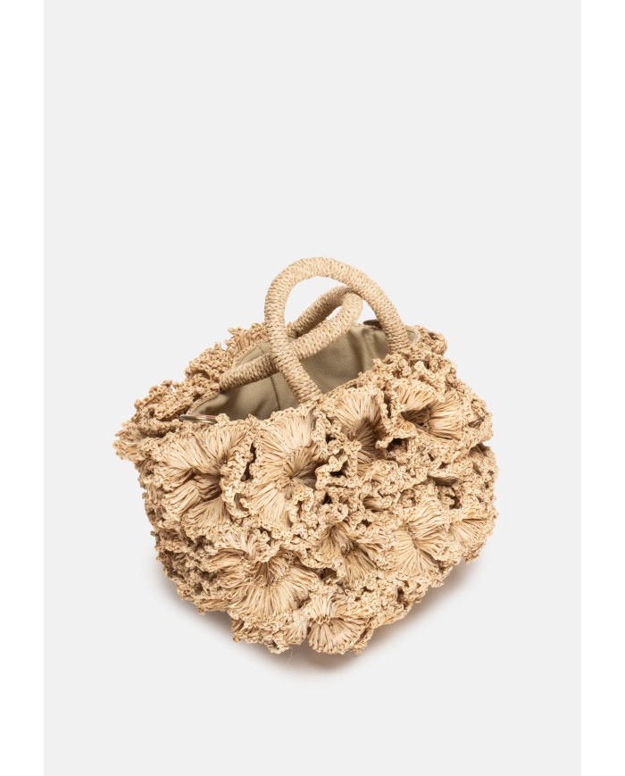 IBELIV Borsa donna in rafia CORAL TEA