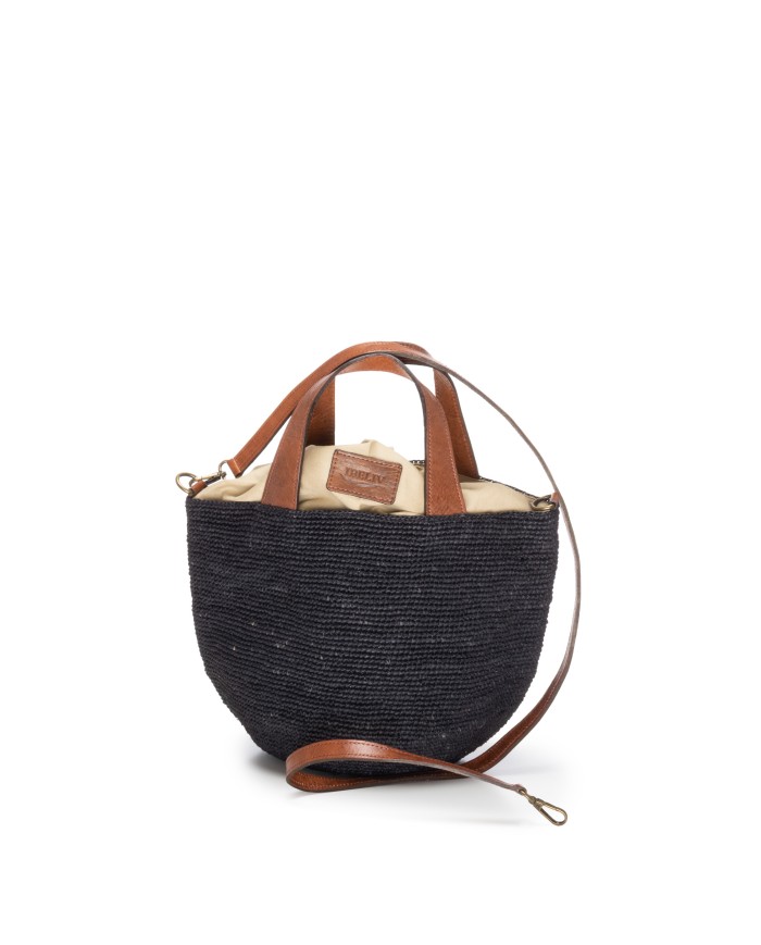 IBELIV Borsa donna in rafia MIROZY Black               