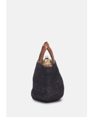 IBELIV Borsa donna in rafia MIROZY Black               