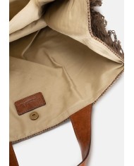 IBELIV Borsa donna in rafia ONJA DARK TEA