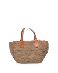 IBELIV Borsa donna in rafia TOKYO DARK TEA