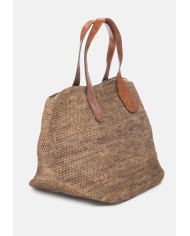 IBELIV Borsa donna in rafia TOKYO DARK TEA