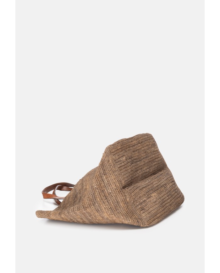 IBELIV Borsa donna in rafia TOKYO DARK TEA