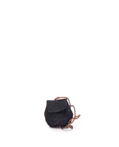 IBELIV Mini borsa donna in rafia ZAZ Black               