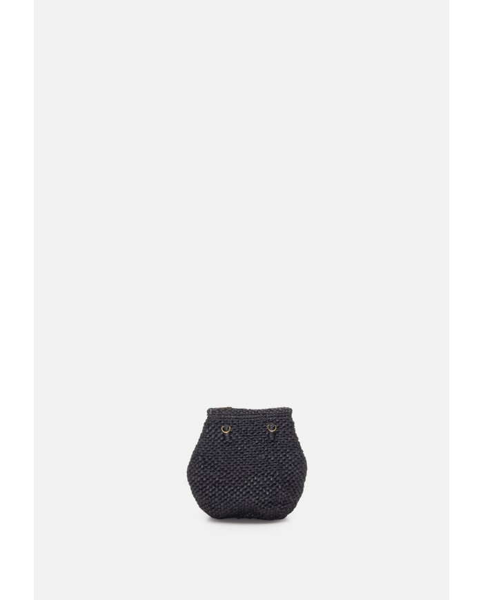 IBELIV Mini borsa donna in rafia ZAZ Black               