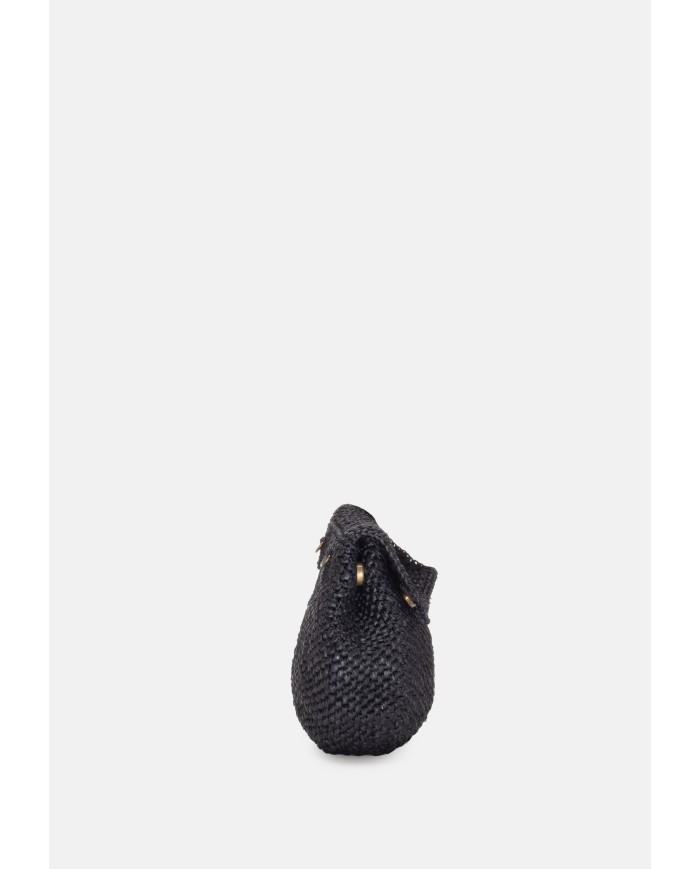 IBELIV Mini borsa donna in rafia ZAZ Black               
