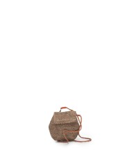 IBELIV Mini borsa donna in rafia ZAZ DARK TEA