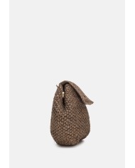 IBELIV Mini borsa donna in rafia ZAZ DARK TEA