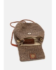 IBELIV Mini borsa donna in rafia ZAZ DARK TEA