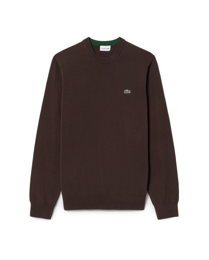 LACOSTE Maglia uomo girocollo marrone