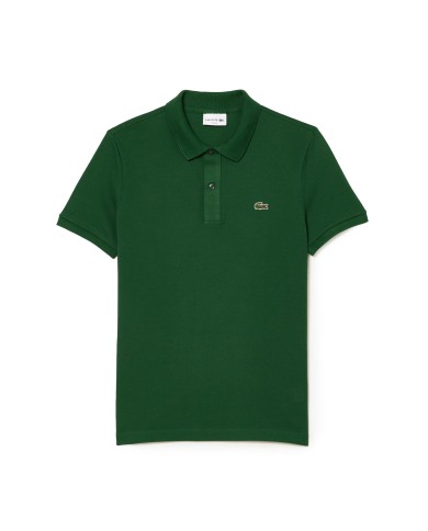 LACOSTE Polo uomo slim fit in piqué verde