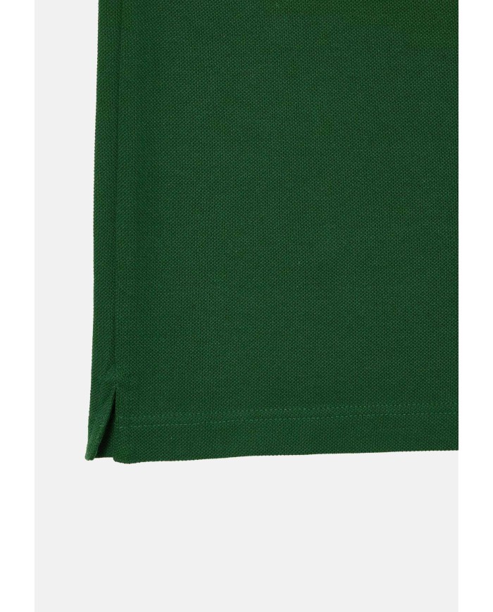 LACOSTE Polo uomo slim fit in piqué verde