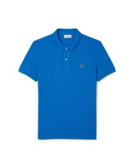 LACOSTE Polo uomo slim fit in piqué Azzurra