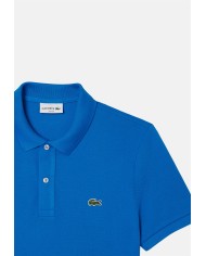 LACOSTE Polo uomo slim fit in piqué Azzurra