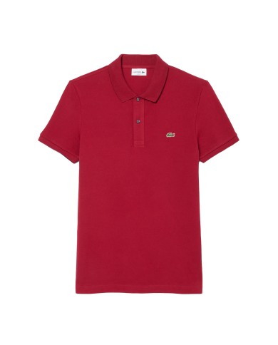 LACOSTE Polo uomo slim fit in piqué rossa