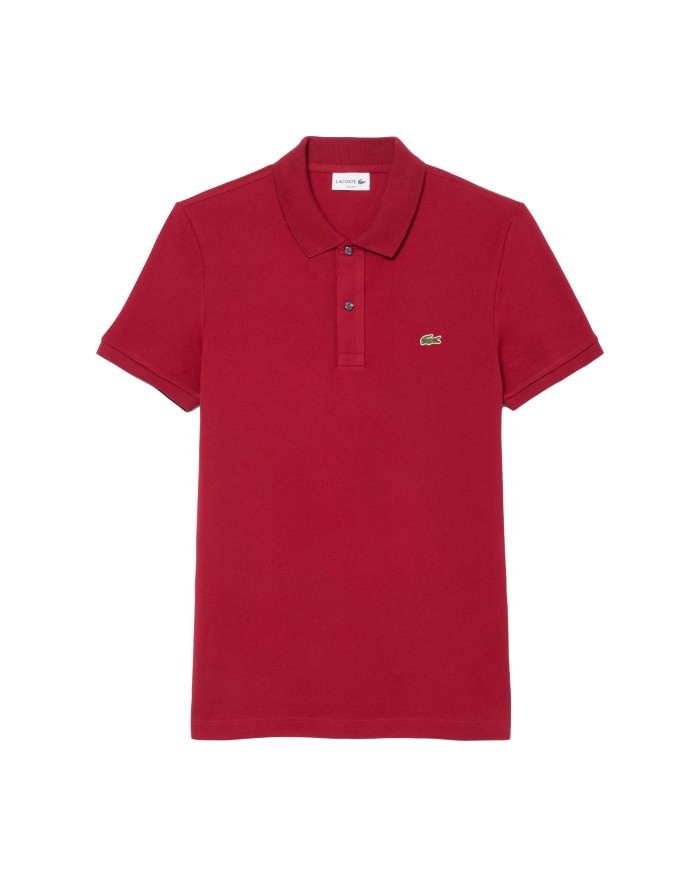 LACOSTE Polo uomo slim fit in piqué rossa