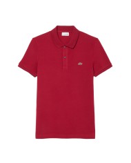 LACOSTE Polo uomo slim fit in piqué rossa