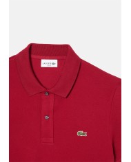 LACOSTE Polo uomo slim fit in piqué rossa