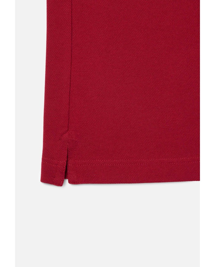 LACOSTE Polo uomo slim fit in piqué rossa