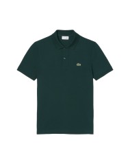 LACOSTE Polo uomo slim fit in piqué verde scuro