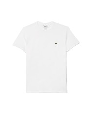 LACOSTE T-shirt uomo in cotone Pima bianca