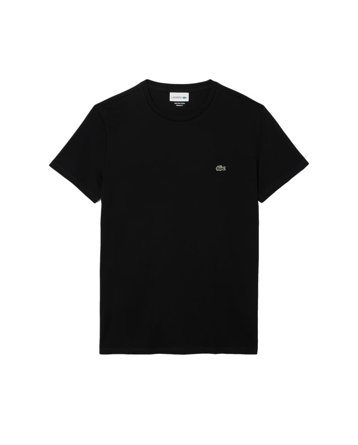 LACOSTE T-shirt uomo in cotone Pima Nera