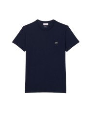 LACOSTE T-shirt uomo in cotone Pima blu