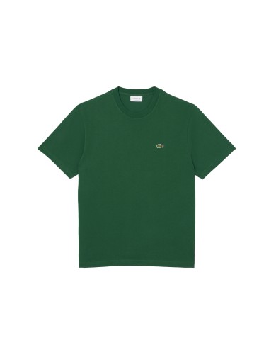LACOSTE T-shirt uomo in cotone verde scuro