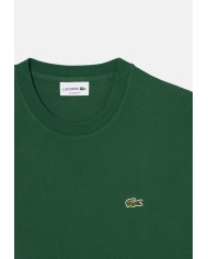 LACOSTE T-shirt uomo in cotone verde scuro