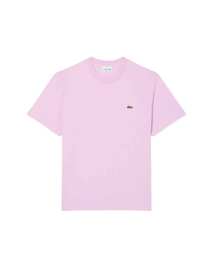 LACOSTE T-shirt uomo in cotone rosa