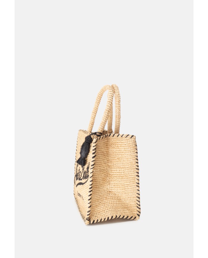 MC2 St. Barth Borsa donna rafia Colette Nera