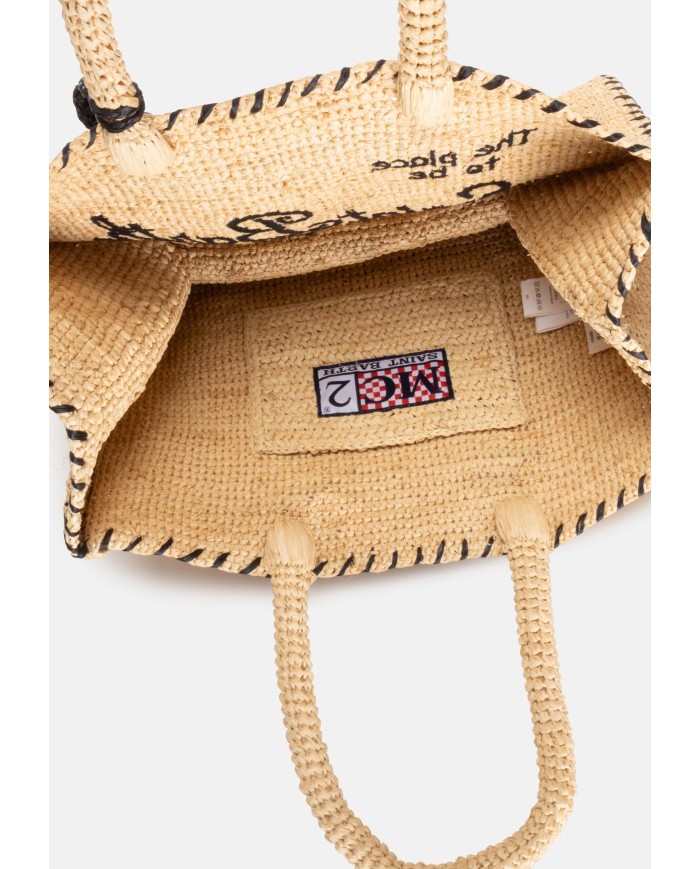 MC2 St. Barth Borsa donna rafia Colette Nera