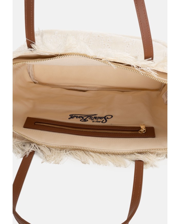 MC2 St. Barth Borsa donna shopper medium sangallo OFF WHITE