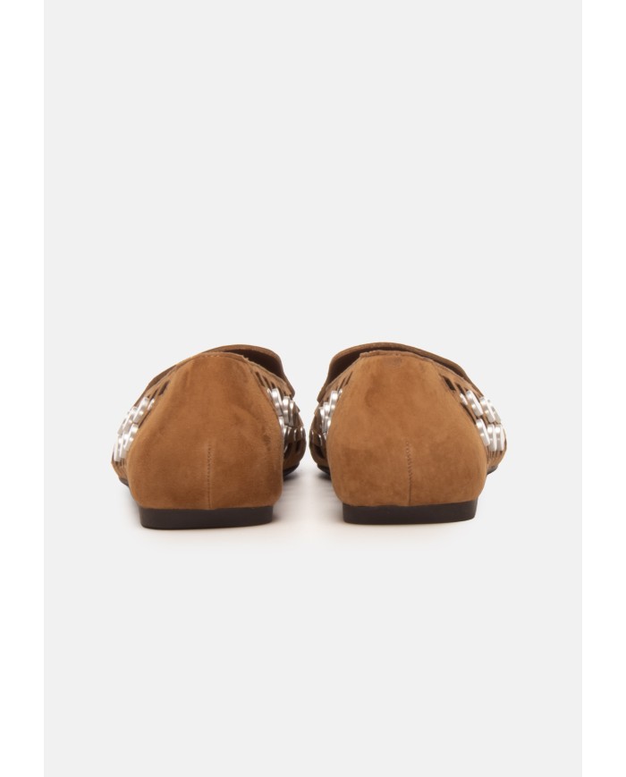 ASH Ballerina traforata con borchie Cuoio