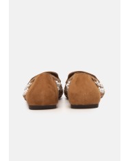 ASH Ballerina traforata con borchie Cuoio