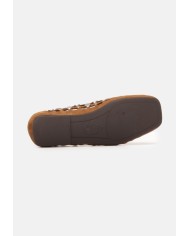 ASH Ballerina traforata con borchie Cuoio