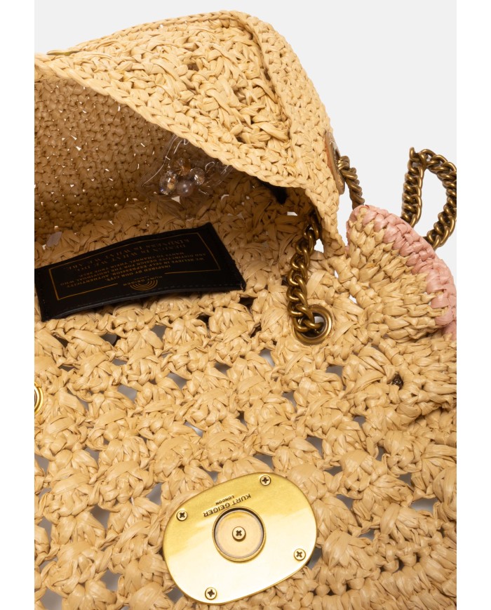Kurt Geiger London Borsa donna rafia BEIGE OTH
